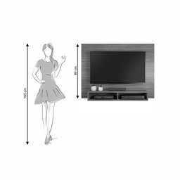 Painel para TV até 49 Polegadas 2 Nichos Eros Notável Móveis - 5