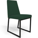 Ver imagem 2 de Kit 06 Cadeiras para Sala Jantar Base Aço Industrial Preto Dafne L02 Suede Verde Musgo - lyam