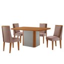 Ver imagem 1 de Mesa de Jantar Isadora 120cm Tampo Mdf Laminado com 4 Cadeiras Diane