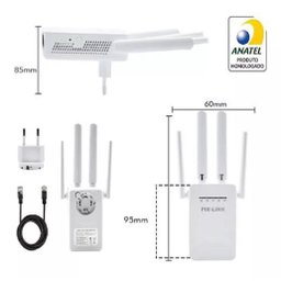 Reforce Seu Sinal: Repetidor Wi-fi 4 Antenas Pixlink - 7