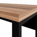 Ver imagem 6 de Escrivaninha Mesa Escritório Diretor Retangular com Gaveteiro Suspenso com Chave 120cm Nogal Sevilha e Preto Marrom