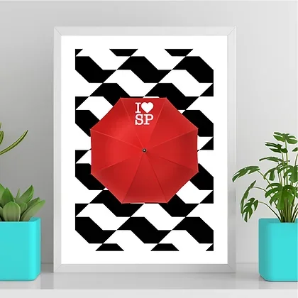 Ver imagem 2 de Quadro São Paulo Terra Garoa 33x24cm - com Vidro:madeira Branca