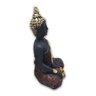 Buda Tailandês da Meditação Yoga Preto Marrom 12 cm - 2