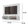 Painel Tv 43 Polegadas Home Suspenso Sala Quarto - Branco - 2