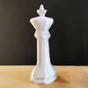 Ver imagem 1 de Rei - Peça Decorativa De Xadrez, Estatueta 15 Cm Altura - Toque 3D:Branco