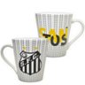 Caneca De Porcelana Allmix Estampa Santos 290 ML Branco - 6