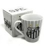 Caneca De Porcelana Allmix Estampa Santos 290 ML Branco - 4