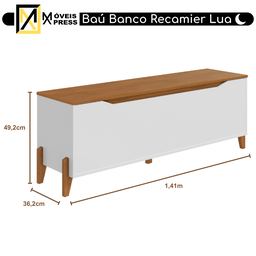 Baú Recamier Cama Box Casal Quarto Multifuncional Guarda Volumes Multiuso Montessoriano Brinquedos P - 3