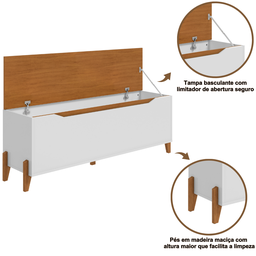 Baú Recamier Cama Box Casal Quarto Multifuncional Guarda Volumes Multiuso Montessoriano Brinquedos P - 9