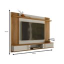 Ver imagem 3 de Painel Suspenso Denver Frisado 180cm para Tv até 70 Polegadas Peternella Móveis