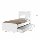 Ver imagem 4 de Cama Luara Solteiro Branco/Azul e Branco/Rosa c/ Auxiliar