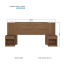 Ver imagem 2 de Cabeceira para Cama Queen Extensivel Loanda com Mesa de Cabeceira Gaveta Jatoba Santos Andirá