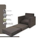 Ver imagem 3 de Poltrona Simi 2 em 1 Poltrona Cama Marrom Estofama