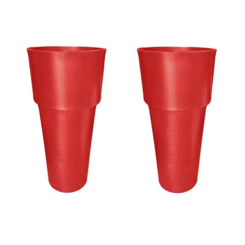 Kit 2 Vaso Plantar Lux 65x30 Decoração Hall Entrada Jardim Design Elegante