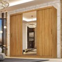 Ver imagem 4 de Guarda Roupa Casal Dalila 3 Portas Correr 4 Gavetas MDF Cinamomo Demóbile