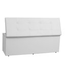 Ver imagem 2 de Calçadeira Baú King 1,95m Berlim Material Sintético Branco Sky Mobile