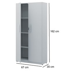 Multiuso Light Pleno Móveis Cinza Claro 2 Portas - 2