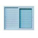 Ver imagem 3 de Janela Veneziana 3 Folhas Vidro Temperado 6mm 2,00x1,00m Fábrica do Alumínio