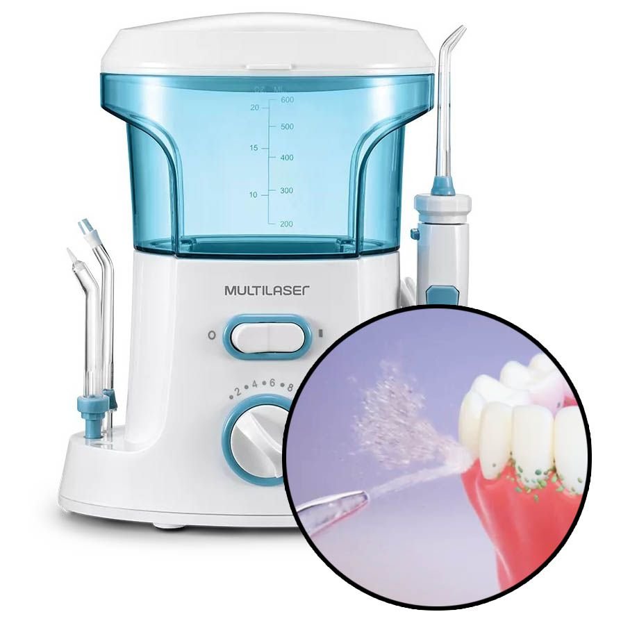 Jato de Água Bucal Limpeza Gengiva Dente Eletrico 7 Bicos | MadeiraMadeira