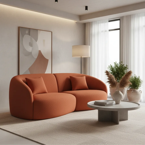 Sofá Sala Nuvem 170 cm Conforto Premium Decorativo Orgânico:Terra Cota