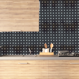 Pastilha Adesiva Aluminio Decoração Banheiro Cozinha Preto/d - 3