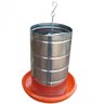 Comedouro Tubular Galvanizado 20 Kg Galinha Choca - 1