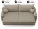 Ver imagem 6 de Sofá Tango 1,80m sem Caixa, Retrátil e Reclinável Veludocristal Fendi - Netsofas