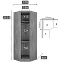 Ver imagem 5 de Módulo Closet de Canto Oblíquo Rizon 1 Porta e 2 s Freijó/FendiOff - Novo Horizonte