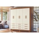 Ver imagem 5 de Guarda Roupa Casal 6 Portas e 9 Gavetas C/ Pés Colombo 6.9 Jatobá - Santos Andirá