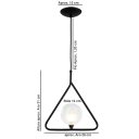 Ver imagem 5 de Kit 2 Luminária Pendente Aro Triangulo Preto Harmony Fumê