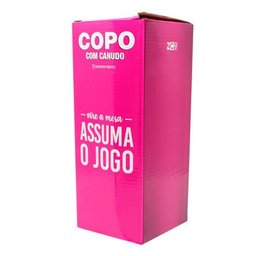 Copo Glitter com canudo Assume o Jogo Rosa 750ml - Zona Criativa - 3