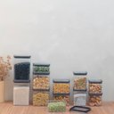 Ver imagem 5 de kit 12 potes herméticos de acrílico transparente quadrados - oikos