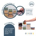 Ver imagem 4 de kit 12 potes herméticos de acrílico transparente quadrados - oikos