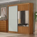 Ver imagem 4 de Guarda Roupa Casal Sienna 2 Portas 6 Gavetas com Espelho Cinamomo Fendi - Novo Horizonte