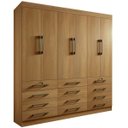 Ver imagem 1 de Guarda Roupa Casal 6 Portas 12 Gavetas - Mônaco-cinamomo - Móveis D'doro