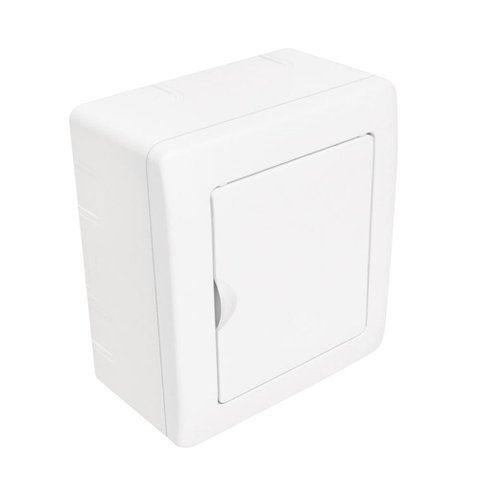 Quadro de Distribuição de Sobrepor para 3 Disjuntores Nema ou 4 Din Porta Branca Reversível - 3212 -