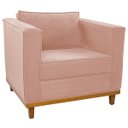 Ver imagem 1 de Poltrona Decorativa Europa Suede Doce Sonho Móveis - Rosê
