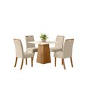 Ver imagem 1 de Mesa Jantar Dora 90 4 Cadeiras Bella Linho - Henn