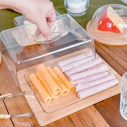 Kit Porta Pães Queijeira Manteigueira Porta Bolo Tampa Mesa Posta Café Manhã - 8