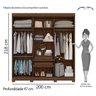 Conjunto Quarto Casal Guarda-Roupa Amarok e Penteadeira com Espelho Rouge Espresso Móveis - 12