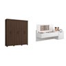 Conjunto Quarto Casal Guarda-Roupa Amarok e Penteadeira com Espelho Rouge Espresso Móveis - 1