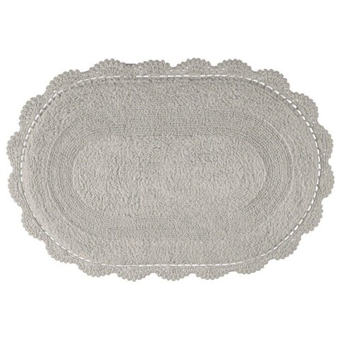 Tapete Banheiro Crochê Oval 50x80 Fend Kacyumara - Casa k