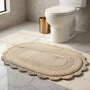 Ver imagem 2 de Tapete Banheiro Crochê Oval 50x80 Fend Kacyumara - Casa k