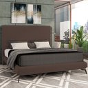 Ver imagem 5 de Cama Casal Base Box Pés de Ferro Estilo Industrial 156cm Otto P05 Veludo Marrom - Lyam Decor