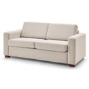 Ver imagem 1 de Sofá Cama Amsu Linho Cinza Pés Imbuia 185cm - 62449