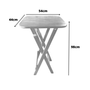 Ver imagem 4 de Mesa Bistrô Bar 45x54cm Dobrável em Madeira Maciça - Imbuia