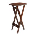 Ver imagem 1 de Mesa Bistrô Bar 45x54cm Dobrável em Madeira Maciça - Imbuia