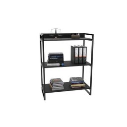 Kit 3 Peças com Mesa para Escritório em L, Estante e Gaveteiro Espresso Móveis - 6