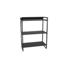 Ver imagem 7 de Conjunto 3 Peças com Mesa para Escritório em L, Estante e Gaveteiro Espresso Móveis Industrial Preta