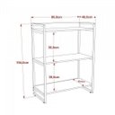 Ver imagem 5 de Conjunto 3 Peças com Mesa para Escritório em L, Estante e Gaveteiro Espresso Móveis Industrial Preta